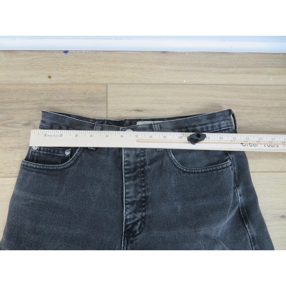 Vintage Guess Jeans Mens 30x32 Black Denim High Rise Tapered USA Made 80s - Picture 9 of 11